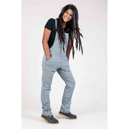 Dovetail Workwear Freshley Overall, Lightweight Stretch Denim (99% Cotton/1% Spandex), 8 oz Fabric Weight, 34 Inseam DWF19O1D-101-14x34